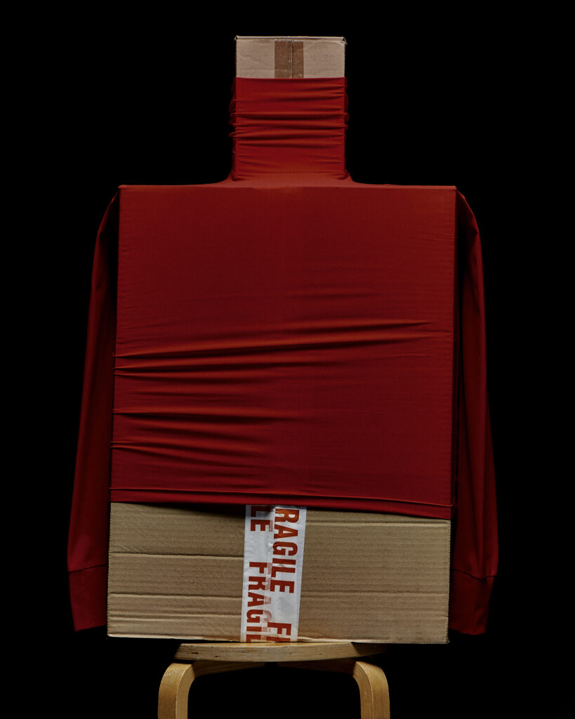 Prop styling and set design for Gowns fashion campaign, featuring surreal garment compositions, created by Paris-based set designer Nara Lee, founder of Nara Lee Studio and nara.world, represented by Lambert Lambert agency, photographed by Lauren Bamford (miroir miroir)