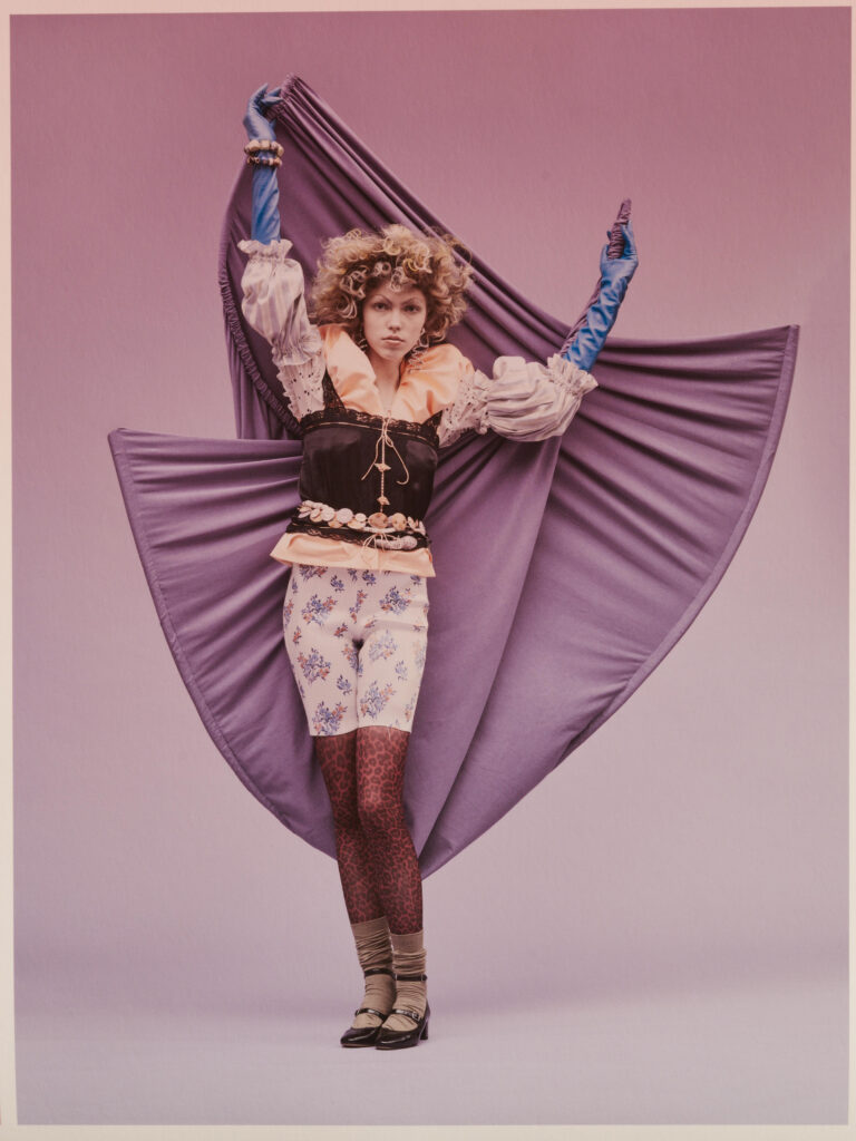 Creative fashion set design with soft drapery forms for Revue magazine by Nara Lee Studio, Paris-based set designer Nara Lee