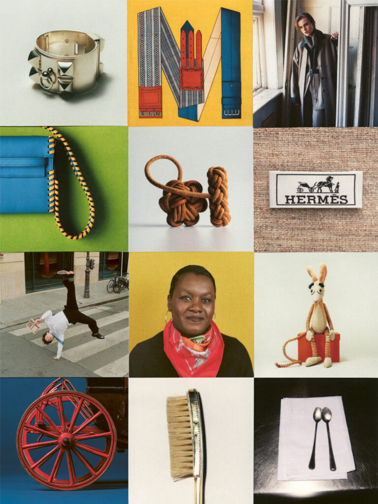 Fashion and object composition set design for Le Monde d’Hermès by Paris-based set designer Nara Lee (Nara Lee Studio)
