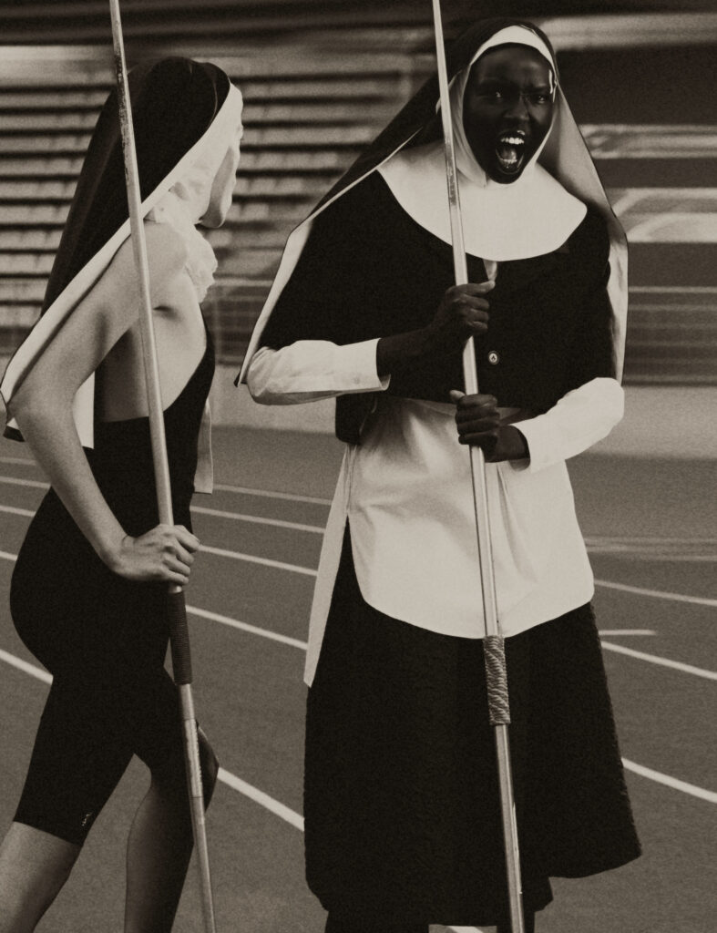 Colorful fashion editorial set design for Dazed by Paris-based set designer Nara Lee (Nara Lee Studio)