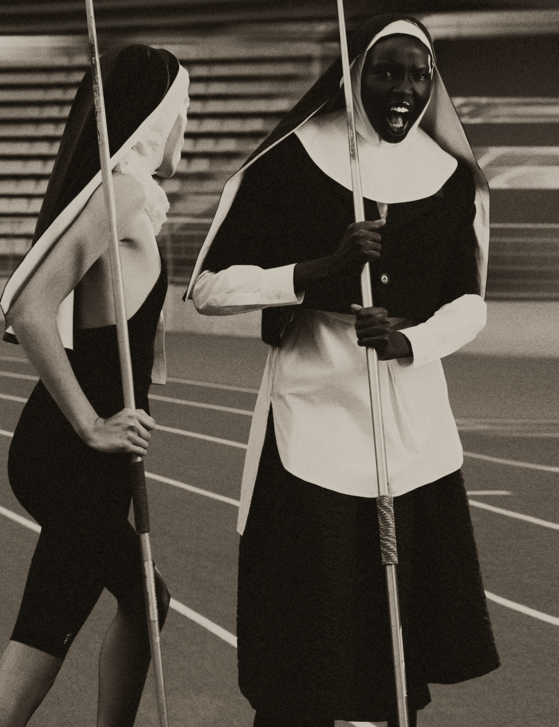 Colorful fashion editorial set design for Dazed by Paris-based set designer Nara Lee (Nara Lee Studio)