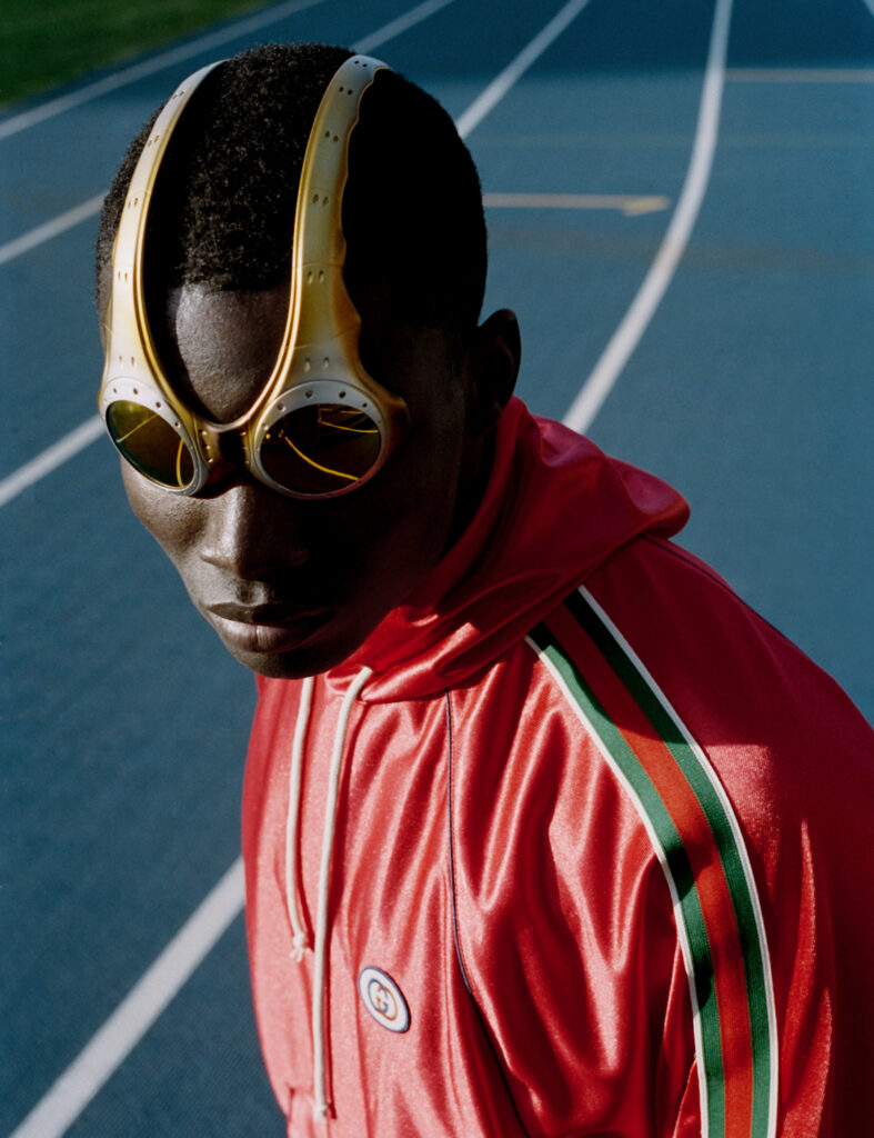 Graphic and colorful set design for Dazed fashion editorial by Paris-based set designer Nara Lee (Nara Lee Studio)