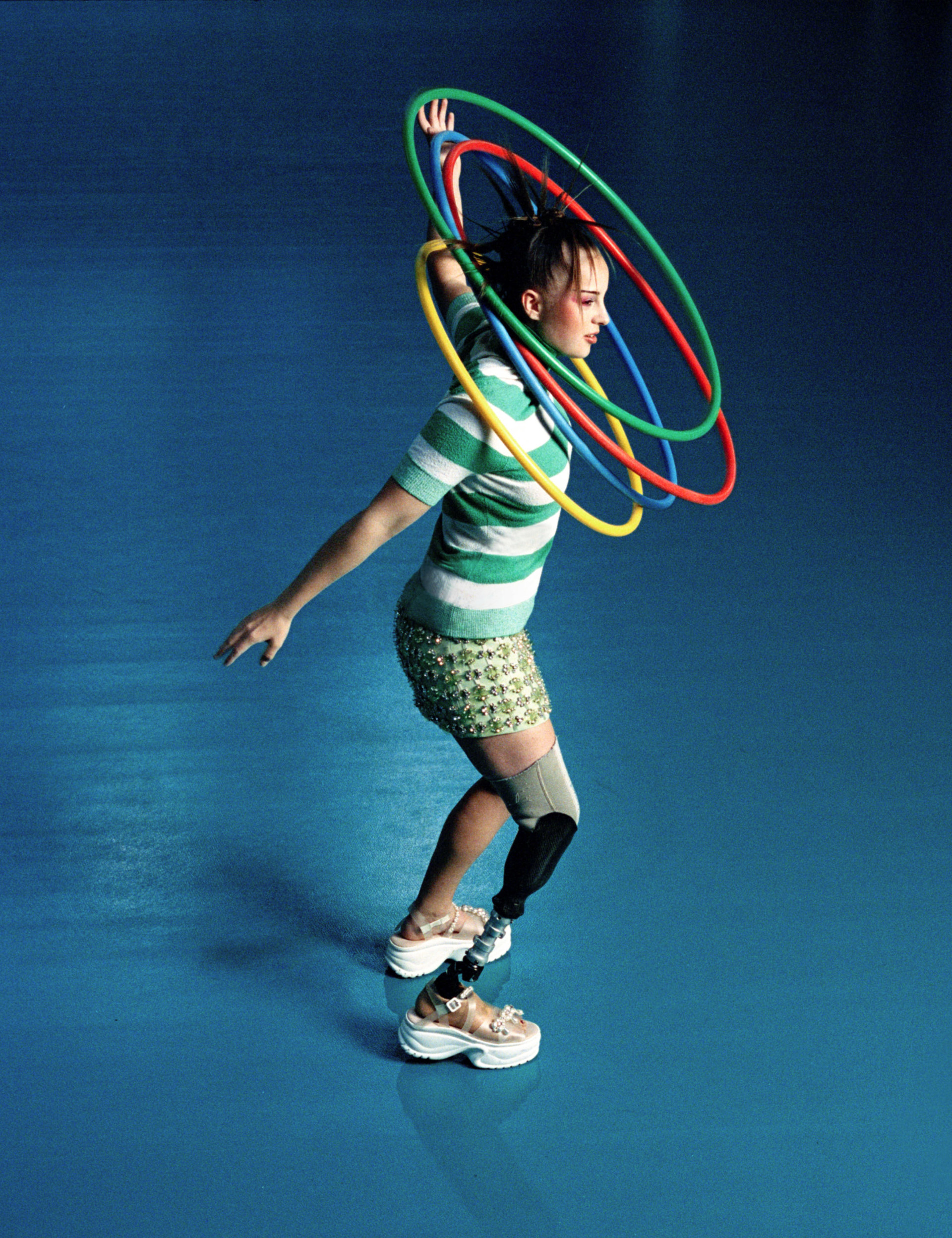 Vibrant runway-inspired set design for Dazed by Paris-based set designer Nara Lee (Nara Lee Studio)