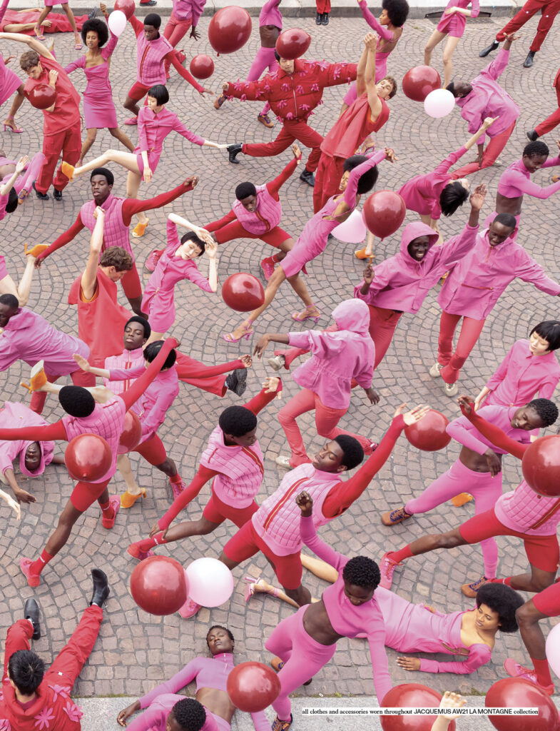 Bold and vibrant set design for Dazed editorial by Paris-based set designer Nara Lee (Nara Lee Studio), styled by Imruh Asha