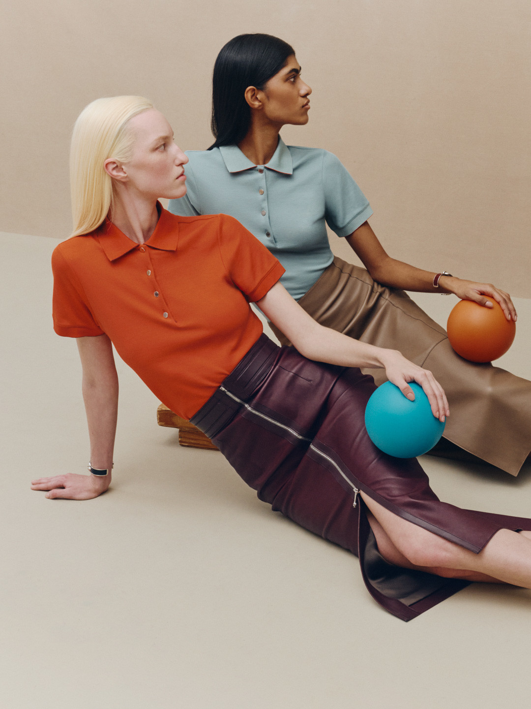Contemporary fashion set design with geometric composition for Hermès by Paris-based set designer Nara Lee (Nara Lee Studio)