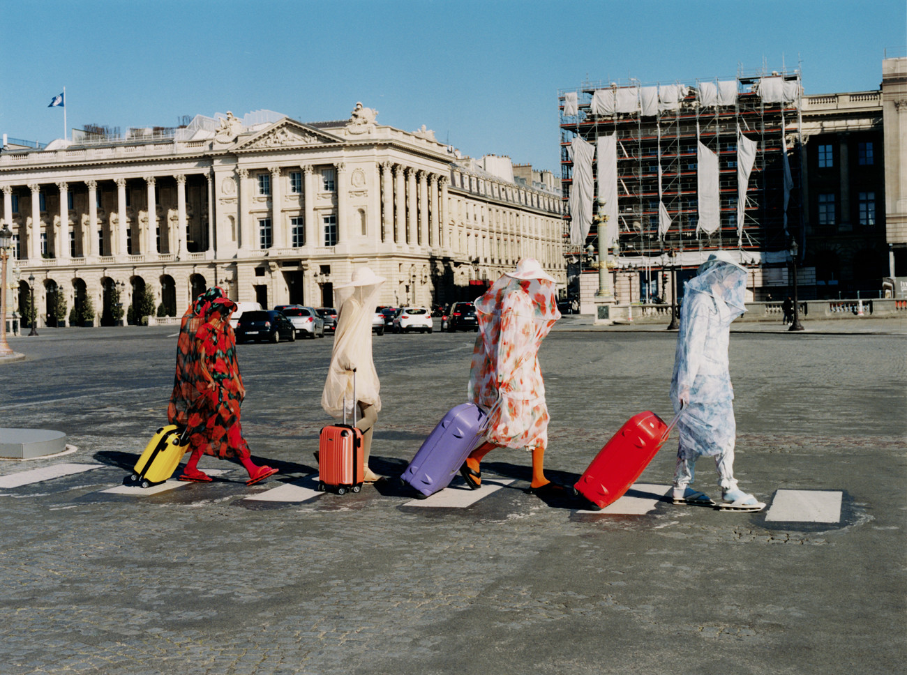 Conceptual sports court set design for SSAW by Paris-based set designer Nara Lee (Nara Lee Studio)