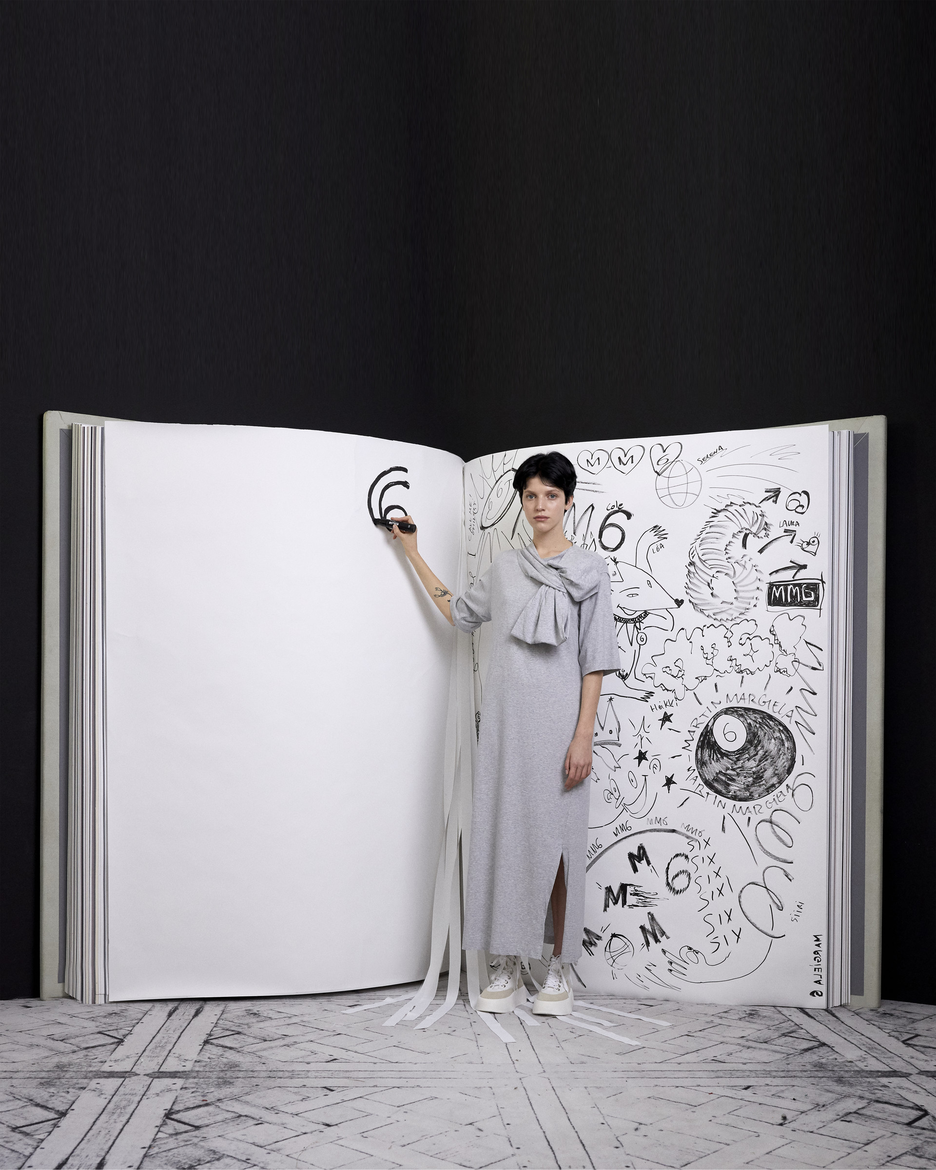 Conceptual office set design for MM6 Maison Margiela by Paris-based set designer Nara Lee (Nara Lee Studio)