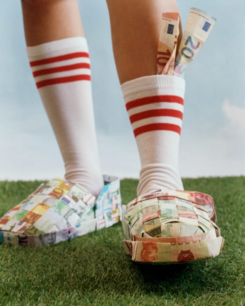 Crafted object set design with woven textures for Tools Magazine by Paris-based set designer Nara Lee (Nara Lee Studio)