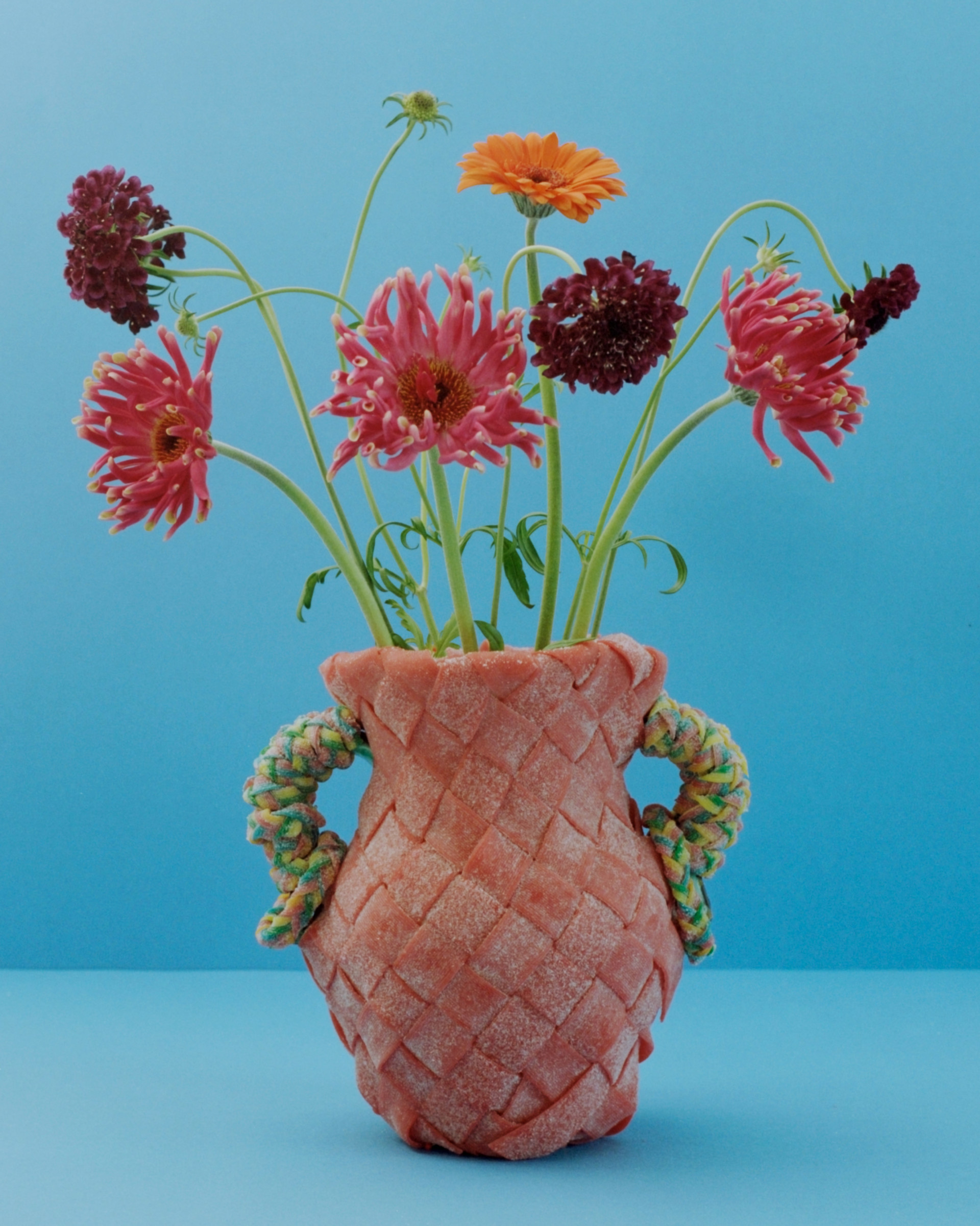 Playful object-based set design with weaving techniques for Tools Magazine by Paris-based set designer Nara Lee (Nara Lee Studio)