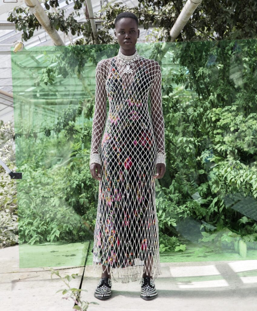 Editorial set design with green tones for Vogue US by Paris-based set designer Nara Lee (Nara Lee Studio), photographed by Jackie Nickerson